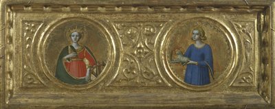 Sint Catharina van Alexandrië en Sint Agnes door Fra Angelico
