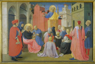 Sint-Petrus predikend, predella van het Linaiuoli-drieluik, 1433 door Fra Angelico