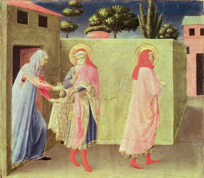 De genezing van Palladia door SS. Cosmas en Damian, predella van het Annalena Altaarstuk, 1434 door Fra Angelico