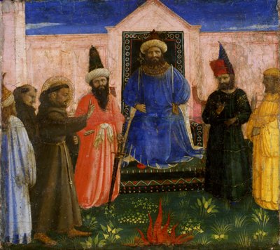 De Vuurproef van St. Franciscus voor de Sultan door Fra Angelico