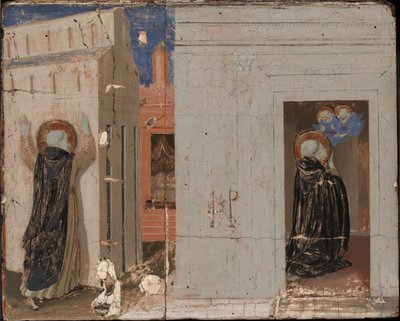De Visioen van Paus Innocentius III; Heiligen Petrus en Paulus Verschijnen aan Sint Dominicus door Fra Angelico