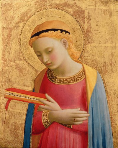Maagd Annunciate, 1450-55 door Fra Angelico