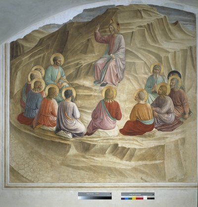 De preek op de berg: Christus spreekt tot de apostelen, 1438 door Fra Angelico