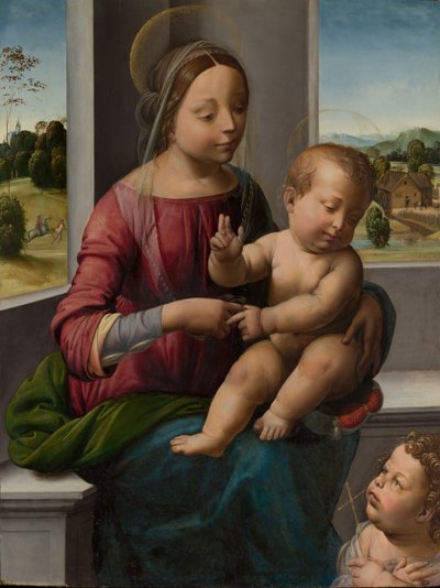 Madonna en kind met de jonge Sint Jan de Doper, ca. 1497 door Fra Bartolomeo