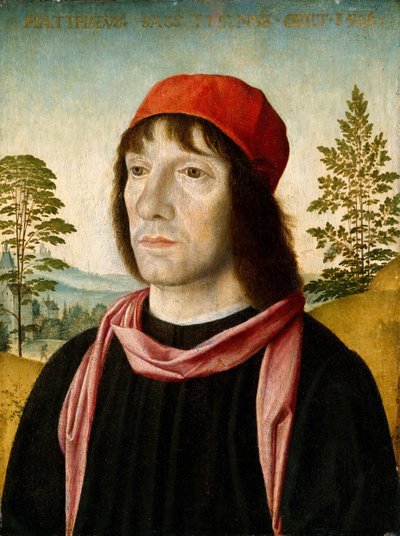 Portret van een man, kort na 1497 door Fra Bartolomeo