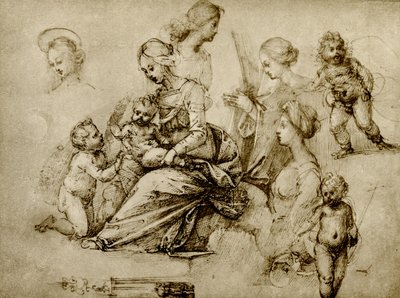 Studie van een Madonna door Fra Bartolomeo