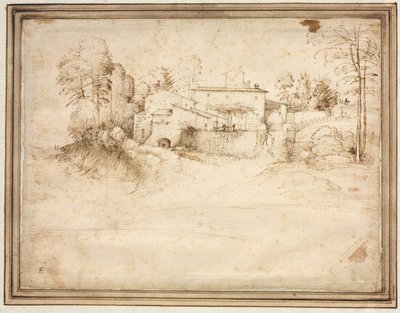 Boerderij op de helling van een heuvel, c. 1508 door Fra Bartolommeo