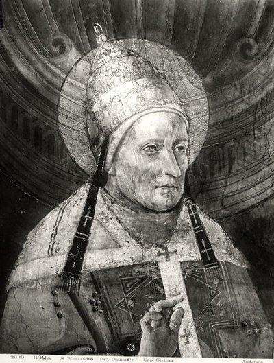 Alexander I (d.115) uit de Sixtijnse Kapel door Fra Diamante