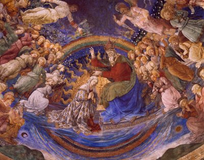 Kroning van de Maagd, detail uit De Levenscyclus van de Maagd door Fra Filippo Lippi