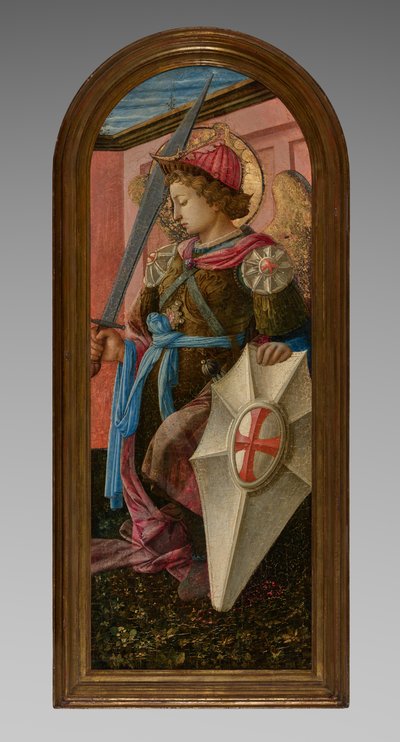 Paneel van een Drieluik: De Aartsengel Michaël door Fra Filippo Lippi