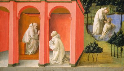 Sint Benedictus Beveelt Sint Maurus om Sint Placidus te Redden door Fra Filippo Lippi