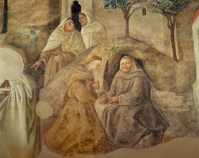 De Hervorming van de Karmelietenregel (detail) door Fra Filippo Lippi