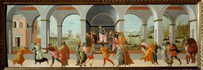 Drie scènes uit de geschiedenis van Virginia door Fra Filippo Lippi