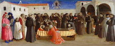 Rouw over Sint Franciscus Scènes uit het leven van Sint Franciscus van Assisi, ca 1429 door Fra Giovanni Angelico da Fiesole