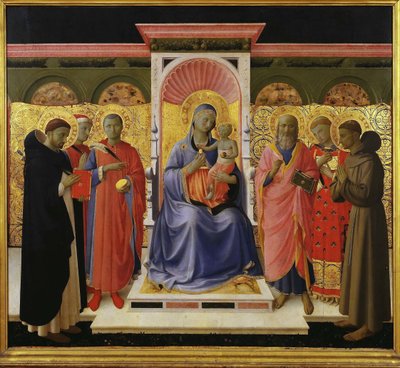 Sacra Conversazione Annalena Altaarstuk, ca. 1435 door Fra Giovanni Angelico da Fiesole