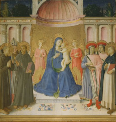 Sacra Conversazione Pala van Bosco ai Frati door Fra Giovanni Angelico da Fiesole