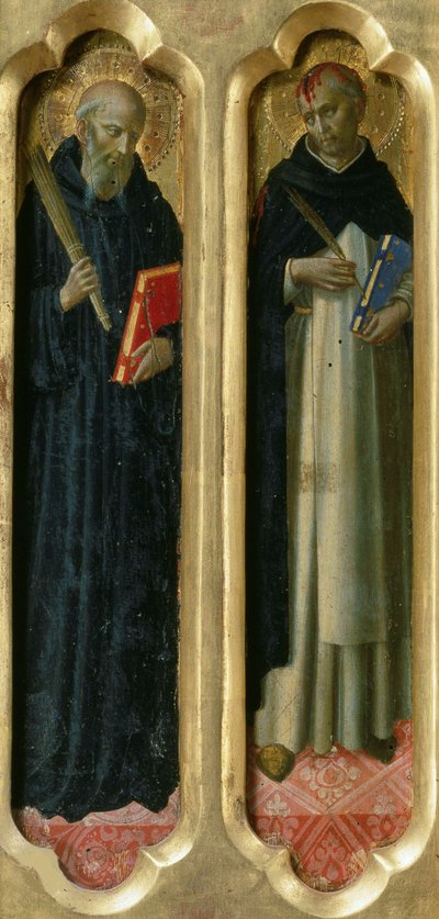 Heiligen Benedictus en Petrus de Martelaar uit het Perugia Altaarstuk door Fra Giovanni Angelico da Fiesole