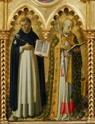 Heiligen Dominicus en Nicolaas van Bari van het Perugia Altaarstuk, ca. 1437 door Fra Giovanni Angelico da Fiesole