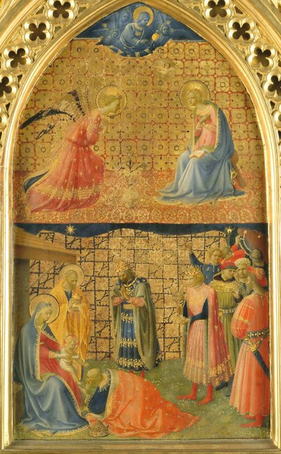 De Annunciatie en De Aanbidding der Wijzen door Fra Giovanni Angelico da Fiesole