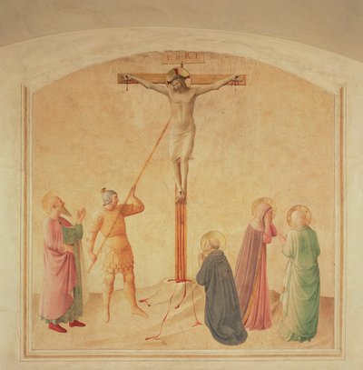 Kruisiging, de lansdrager, ca. 1438-45 door Fra Angelico