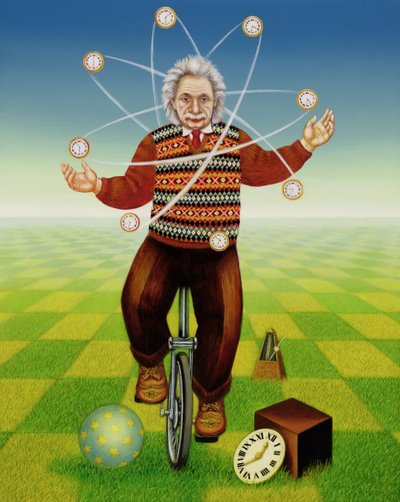Einstein Jongleert met Tijd, 2000 door Frances Broomfield