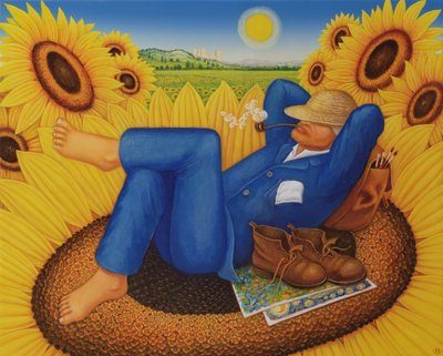 Van Goghs Zonnebloemen, 1998 door Frances Broomfield