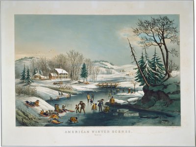 Amerikaanse wintertaferelen: Ochtend door Frances Flora Bond Palmer