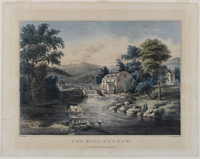 De molenbeek, uitgegeven door Currier & Ives, New York door Frances Flora Bond Palmer