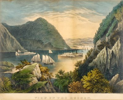 Uitzicht op de Hudson door Frances Flora Bond Palmer