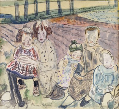 Een boerenfamilie door Frances Hodgkins