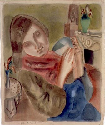 Meisje met een kom door Frances Hodgkins