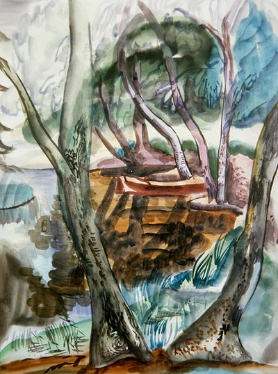 Landschap, c.1935 door Frances Hodgkins