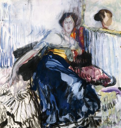 Liggende vrouw door Frances Hodgkins