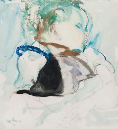 Slapende Baby, ca. 1905 door Frances Hodgkins