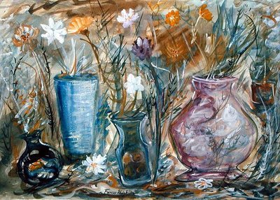 Vazen met Bloemen door Frances Hodgkins