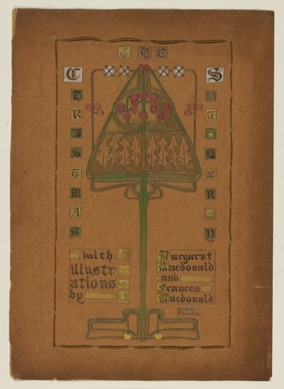 Titelpagina voor "Het Kerstverhaal", 1895-96 door Frances Macdonald