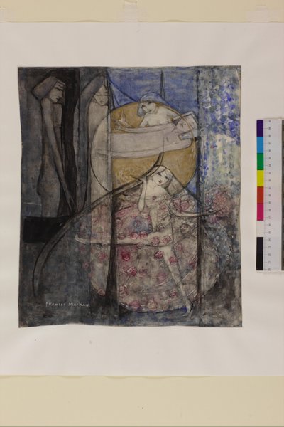 Vrouw Staand Achter de Zon door Frances Macdonald