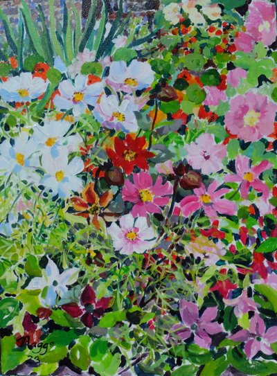 Summer Profusion, 2022 (acryl op doek) door Frances Naggs