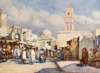 La Grande Rue, Kairouan door Frances Nesbitt