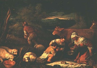 Pastorale Scène door Francesco Bassano