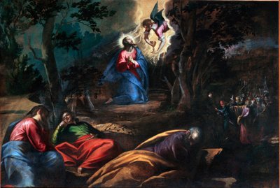 Het gebed in de tuin van olijfbomen door Francesco Bassano