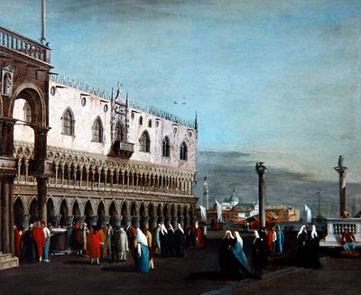 Een Uitzicht op Venetië door Francesco (circle of) Guardi