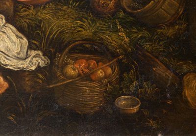 Herfst Oogst (Druivenpluk) (detail) door Francesco Bassano