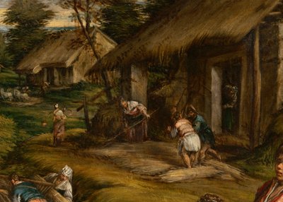 Zomer (detail) door Francesco Bassano