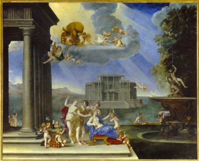De toilet van Venus of de Lucht door Francesco Albani