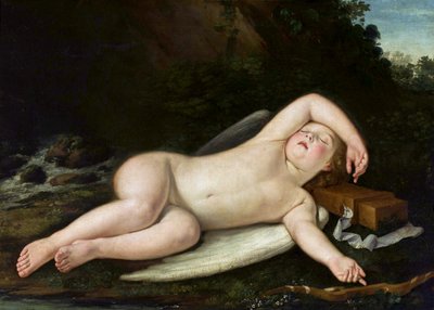 Slapende Eros door Francesco Albani