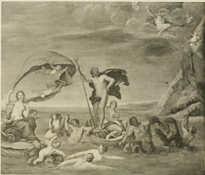 Het maritieme rijk, Neptunus en Amphitrite door Francesco Albani