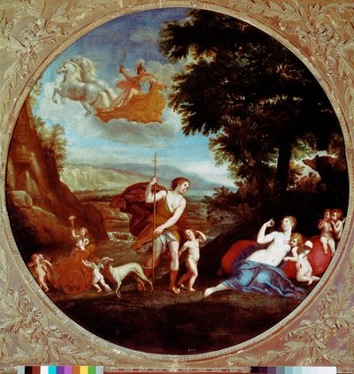 Venus en Adonis door Francesco Albani