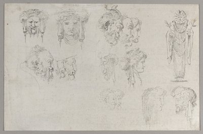 Studies van hoofden door Francesco Algarotti