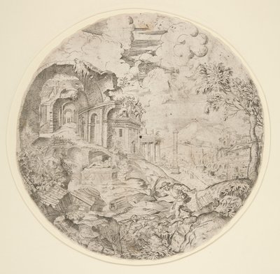 Uitzicht op Rome met Ruïnes, Trajanus door Francesco Amato